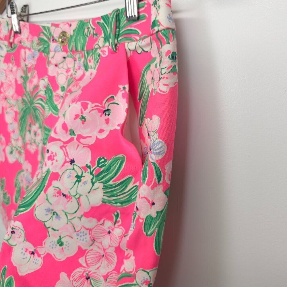 Lilly Pulitzer Gretchen High Rise Short Roxie Pink Worth A Look Size 4 - Picture 10 of 15